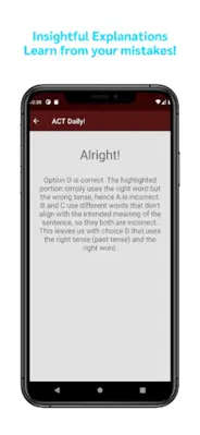 ACT Daily Exam Prep and More android App screenshot 1